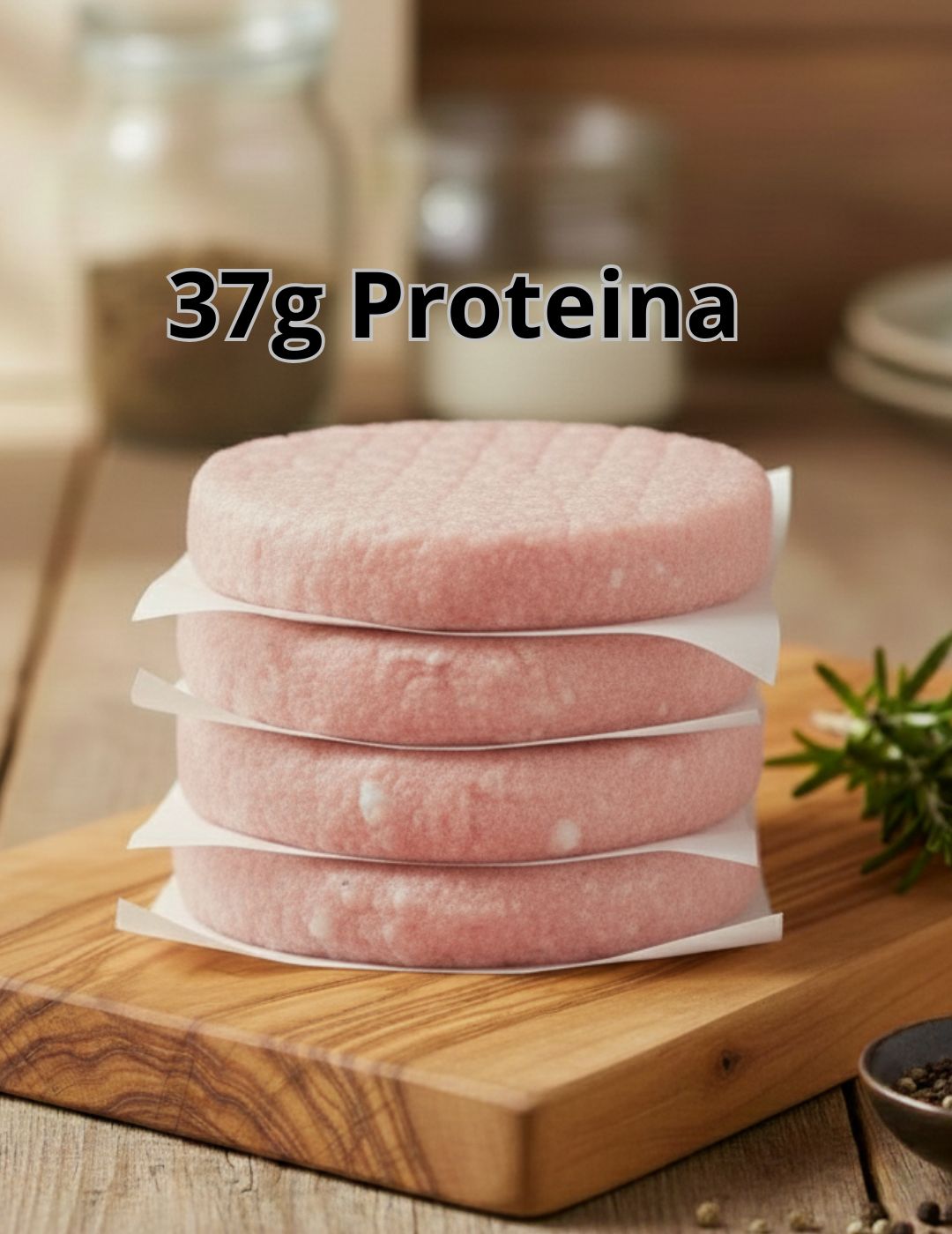 BURGER PECHUGA POLLO HIGH PROTEIN 37 G